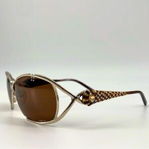 Chic Gold and Brown Women's Sunglasses
